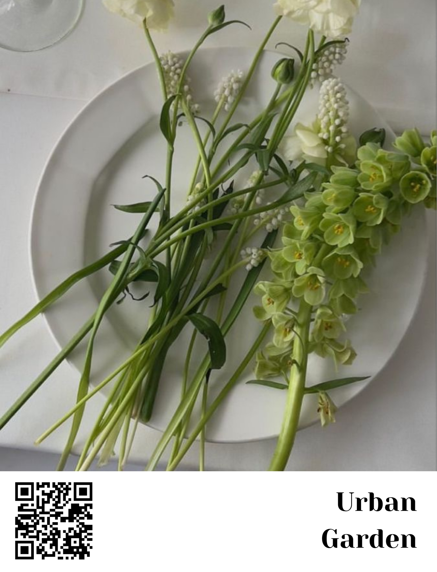 Card "Flower plate"