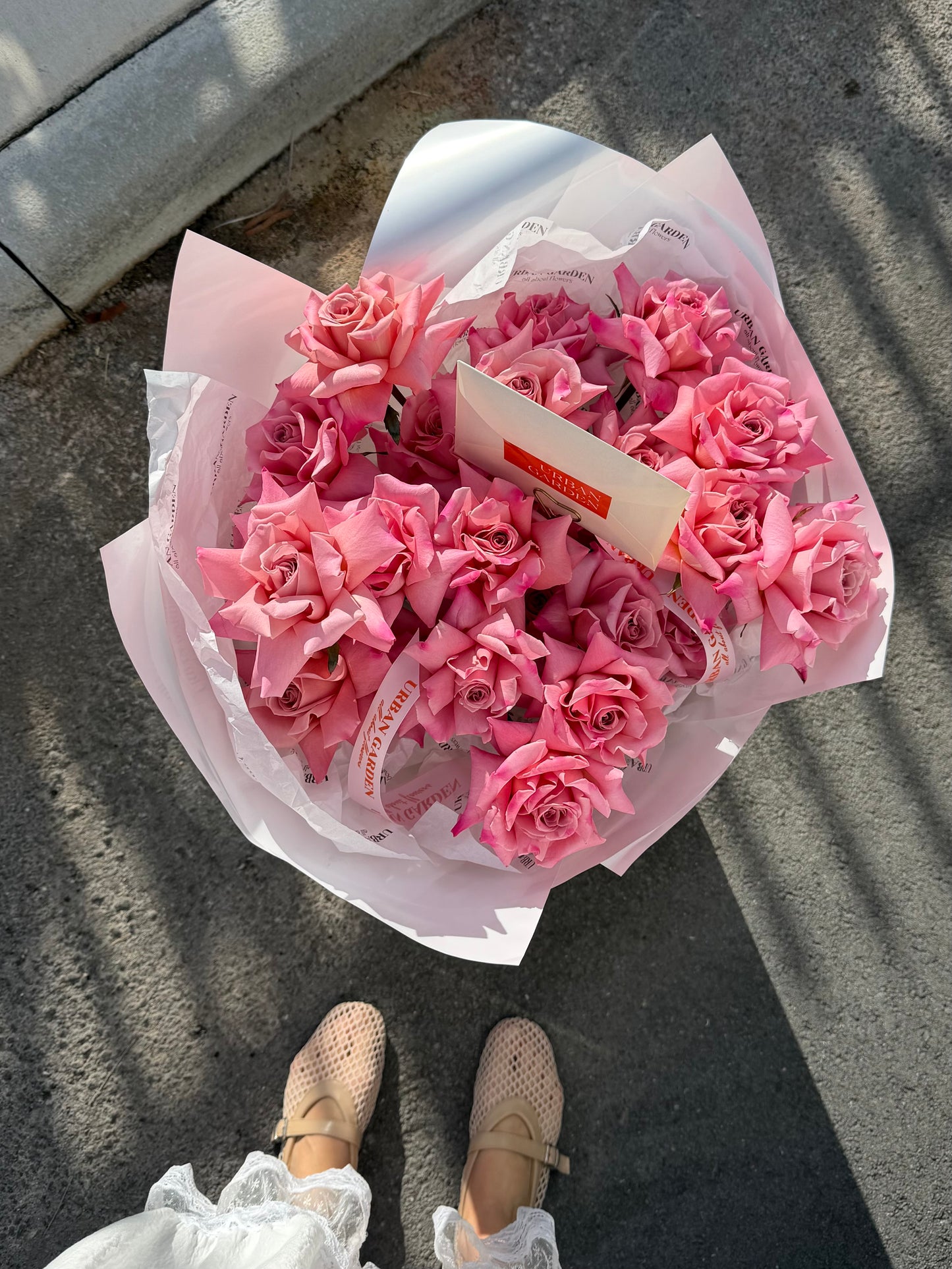 Bouquet PINK Reflexed roses